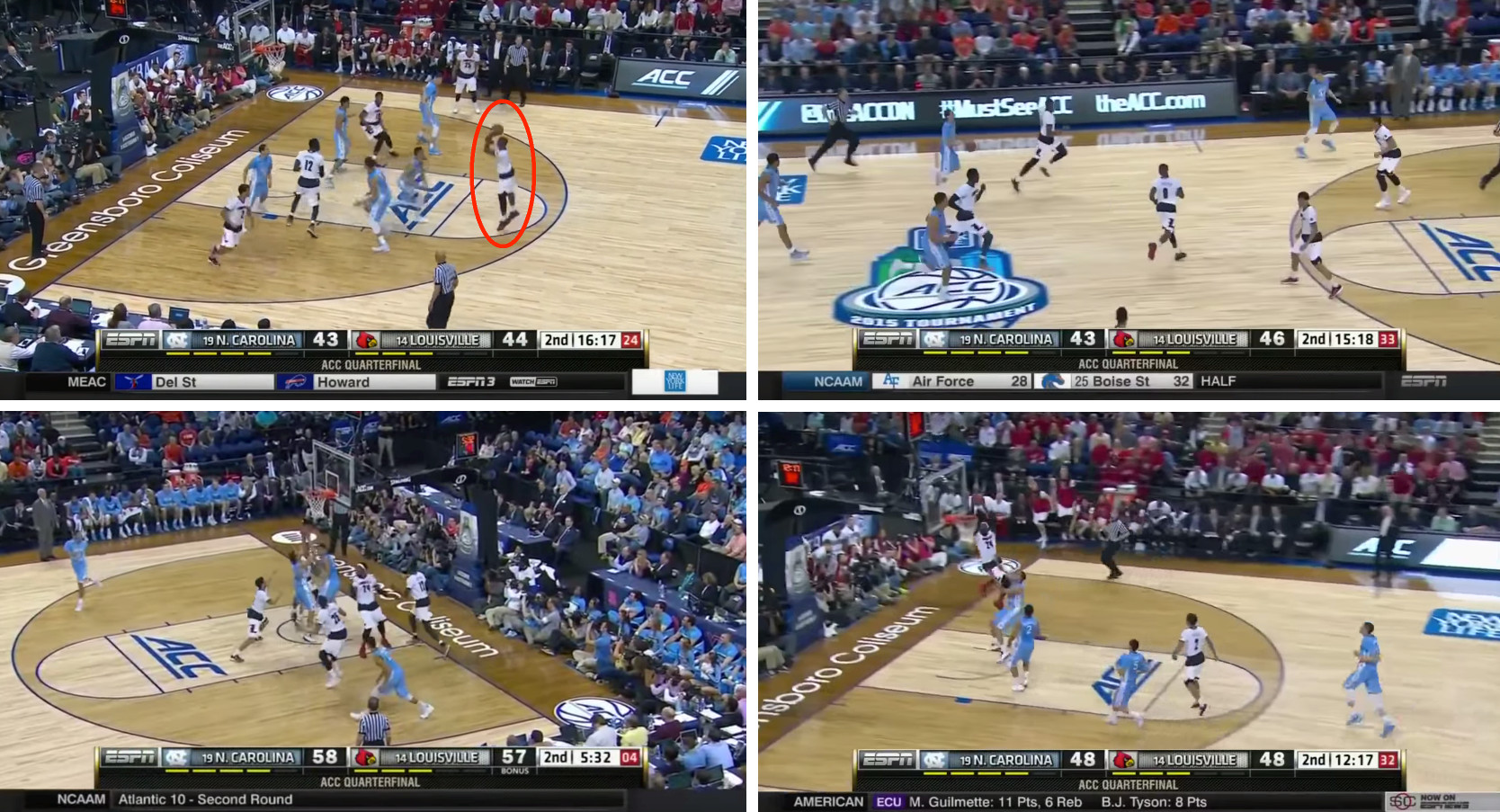 Leveraging Contextual Cues for Generating Basketball Highlights